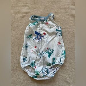 Oso & Me Octopus Baby Romper - Blue and Red, Sz 12 Months